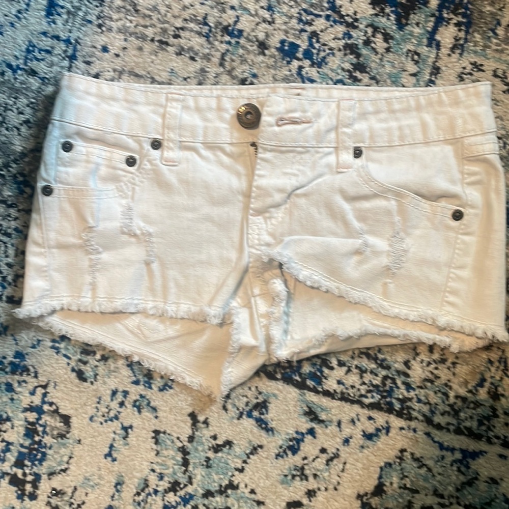 White Jean Shorts